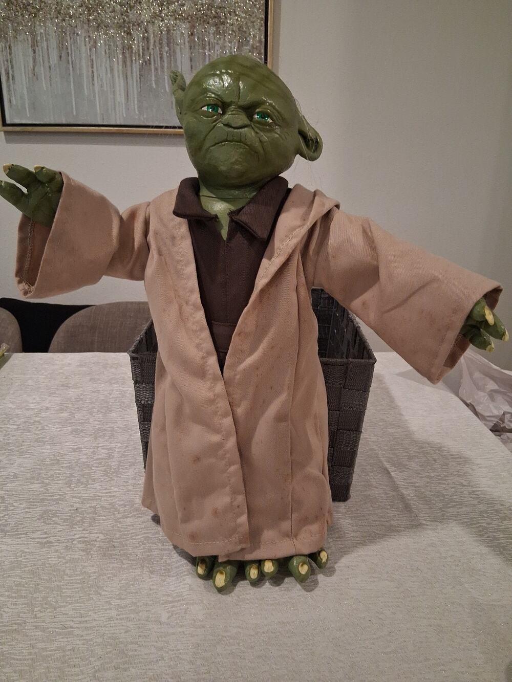 Disney Parks Star Wars Yoda 18" Latex Sculpted Figure Doll Star Tours 2006 -...